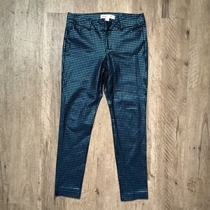 Old Navy Pixie Pants 8 Petite Blue patterns Slim Fit stretch